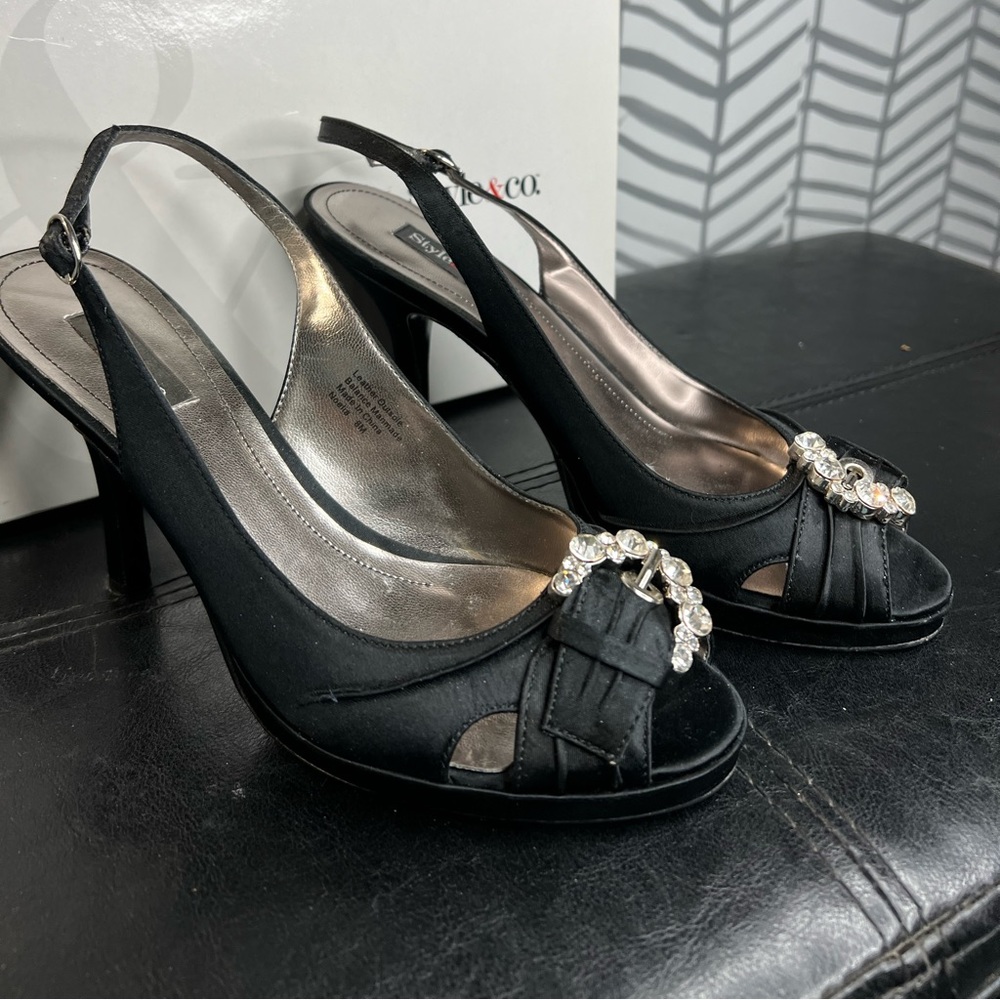 Style & Co Slingback Open Toe Heels | Sz 8.5 | Pre-Owned